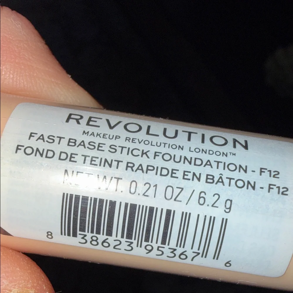 metrey Makeup Revolution Fast Base Stick Foundation F12, Dark Brown, 30g
